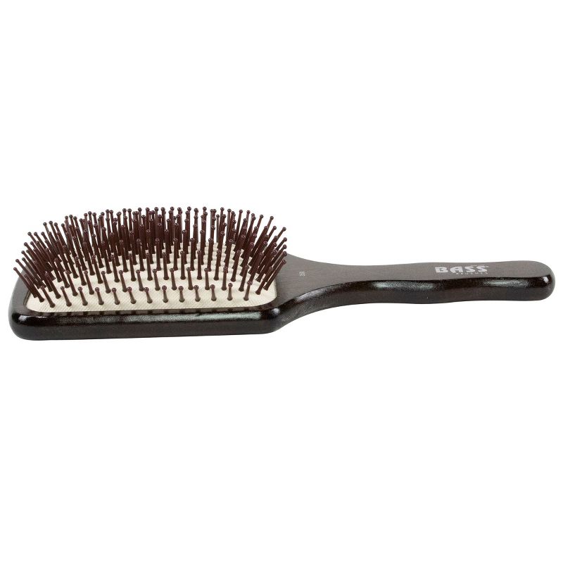 Bass Brushes 3 Series Style & Detangle Hair Brush with Nylon Pin Solid Beech Wood Handle Expresso, 5 of 6