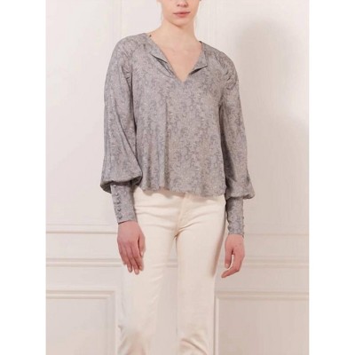 Women's HIGH CUFF CREW-NECK BLOUSE - Iris Setlakwe