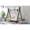 Streamdale House Bed Tent Bed Frame Twin Size Metal Floor Playhouse Bed With Slat For Kids Girls Boys - 3 of 4