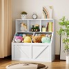 Kids Bookshelf and Toy Storage, Kids Toy Storage Organizer, Toddler Bookshelf Toy Storage Cabinet for Playroom, Bedroom, Nursery, Classroom - 2 of 4