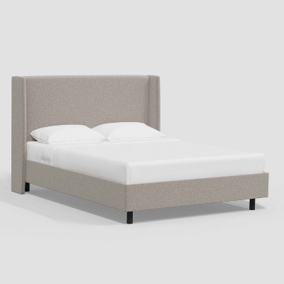 Milano solid wood upholstered store platform bed