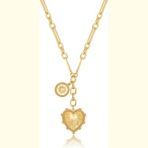 18K Gold Plated Coin Lion Head Pendant Necklace Chunky Paperclip Choker Necklace for Gifts on Birthday Holidays for Women Girls - 1 of 4