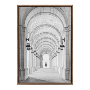 Kate and Laurel Sylvie Union Station Framed Canvas by Golie, 23x33, Gold - 1 of 4