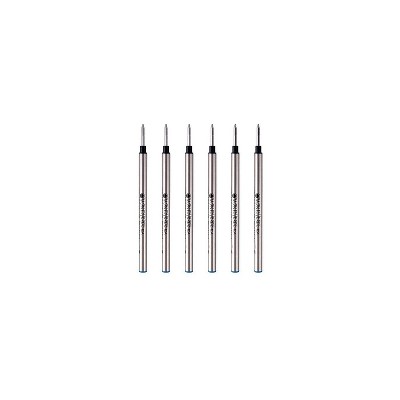 Monteverde Rollerball Pen Refill Medium Point Black Ink 6 Pack (K233BK)