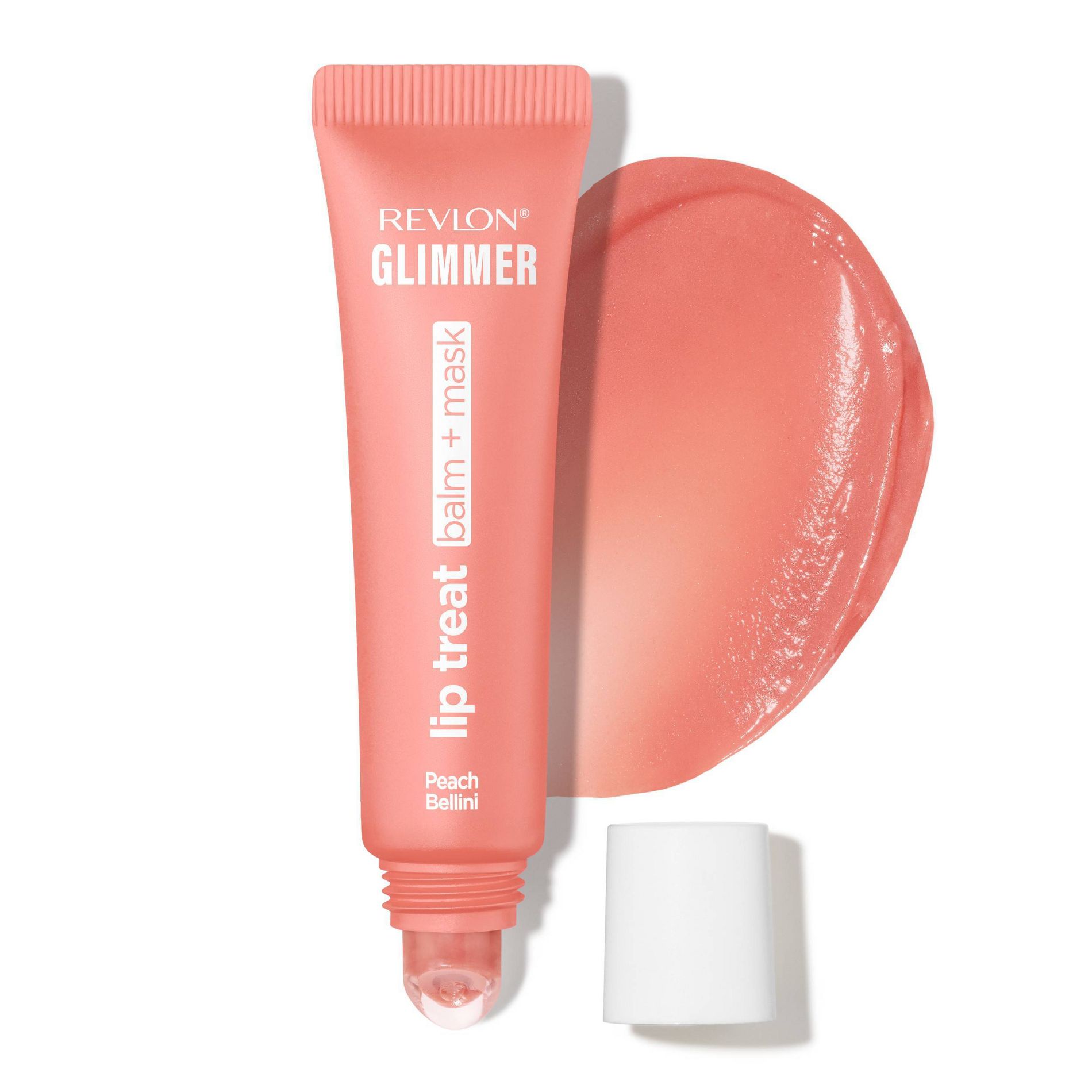 Revlon Glimmer Lip Treat Balm + Mask - Overnight Hydration for Dry Lips - 003 Peach Bellini - 0.4 fl oz