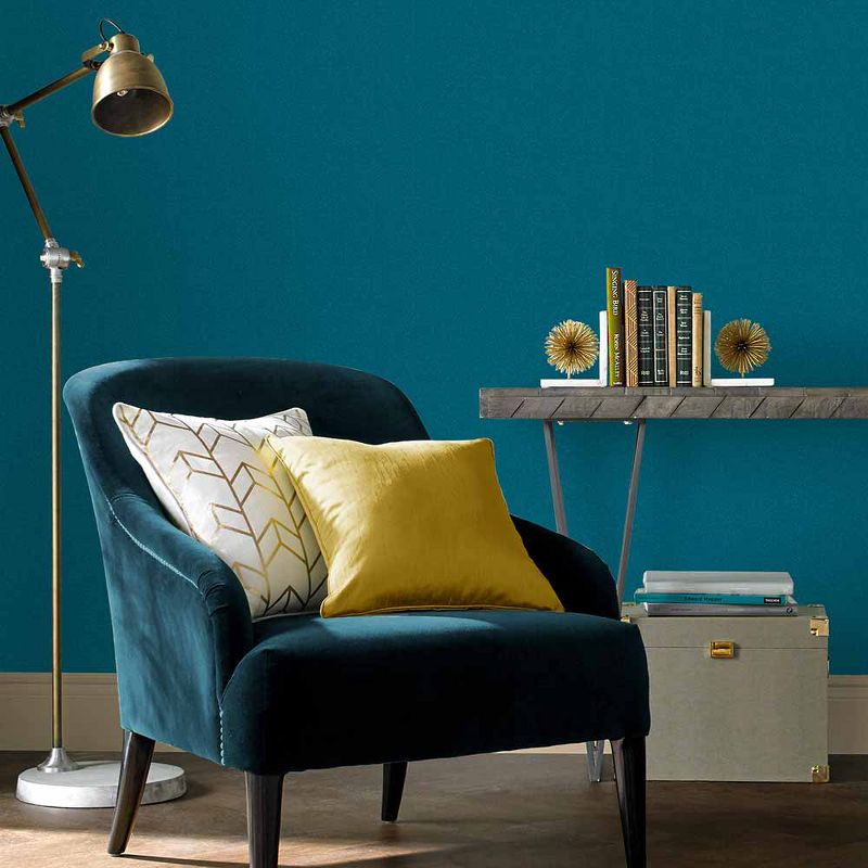 Jewel Teal Plain Paste the Wall Wallpaper, 2 of 5