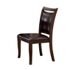 Simple Relax Set of 2 Padded Leatherette Dining Side Chairs in Dark Cherry and Espresso - 3 of 4