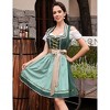 Clearlove Women’S Dirndl Dress – 3‑Piece German Festival Costume with Zip-Up Square Neck & Floral Embroidery - 3 of 4
