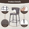 NicBex 28" Counter Height Bar Stools,Bar Stools Set of 2 with Metal Footrest,Island Chairs with PU Leather,Stool Chairs for Home Bar & Dining - 4 of 4