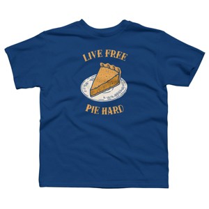 Boy's Design By Humans Live Free Pumpkin Pie Hard By dumbshirts T-Shirt - 1 of 4