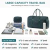 Travel Duffle Bag,Carry on Overnight Bag with Shoe Compartment,Weekender Bags for Women with Toiletry Bag - 2 of 4