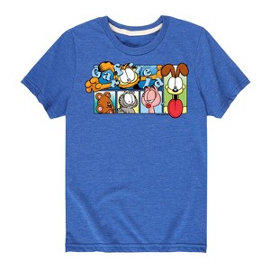 Boys' - Garfield - Character Grid Short Sleeve Graphic T-Shirt - 1 of 4