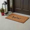 HomeRoots 24" X 36" Brown And Black Christmas Outdoor Coir Door Mat - 2 of 4