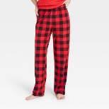 Women's Buffalo Check Fleece Matching Family Pajama Pants - Wondershop™ Red