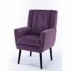 29.5"Modern Soft Velvet Material Ergonomics Accent Chair,Purple - 4 of 4
