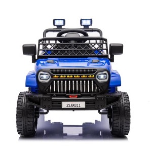 Kids Ride On Truck Car with Remote Control, 12V Battery Powered Toy Car with Spring Suspension, LED Lights, Music, for Girls Boys 3+ - 1 of 4