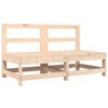 vidaXL Garden Middle Sofa Natural wood color Solid pinewood and plywood - 2 of 4