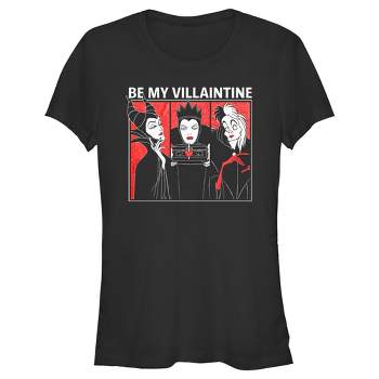 Disney Women's Villains Be My Villaintine T-Shirt Black