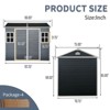 Vynxaria 6x8FT Resin Outdoor Storage Shed with Floor, Two Windows & Pad-Lockable Double Doors, Waterproof Tool Shed for Garden/Patio/Backyard, Black - 2 of 4