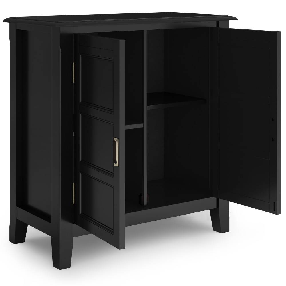 Portland Low Storage Cabinet Black - WyndenHall