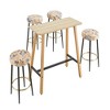 Resenkos Counter Bar Stools, Counter Stool,Counter Height Bar Stools Set of 2, 24 Inches Height with Golden Footrest,Multi-color - 3 of 4