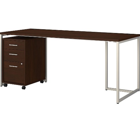 Office By Kathy Ireland 71 Computer Desk W 3 Drawer Mobile File Cabinet Century Walnut Mth014cwsu Target