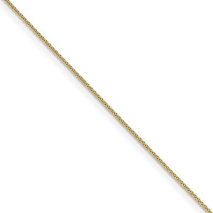 Black Bow Jewelry 0.65mm 10k Yellow Gold Diamond Cut Wheat Chain Necklace - 1 of 4