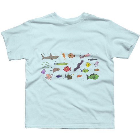 Boy's Design By Humans Funny Sea Creatures Cartoon Illustration By ...