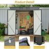 MOEPISY 6 x 4 ft Outdoor Storage Shed, All Weather Tool Shed for Garden, Backyard, Lawn, Black - 3 of 4