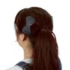 Unique Bargains Women's Bow Tie Shape Magic Tapes Hair Pads Black 2 Pcs - 2 of 4