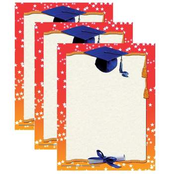 Hayes Publishing Graduation Border Certificate, 8.5" x 11", 50 Per Pack, 3 Packs