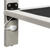 Vynxaria Queen Size Upholstered Velvet Bed with Motion Sensor Light & Floating Design - 4 of 4