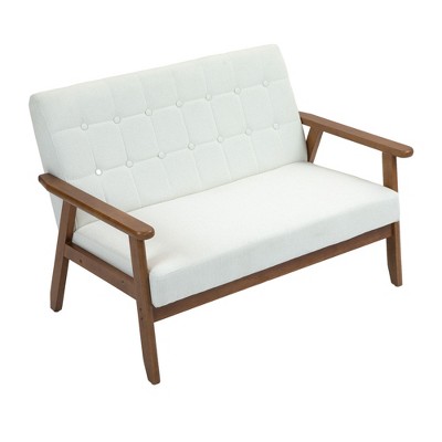NicBex 44.88 Inch Mid-Century Loveseat Sofa,2-Seat Upholstered Sofa for Living Room,Small Space,Office,Apartment