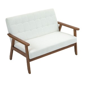 NicBex 44.88 Inch Mid-Century Loveseat Sofa,2-Seat Upholstered Sofa for Living Room,Small Space,Office,Apartment - 1 of 4