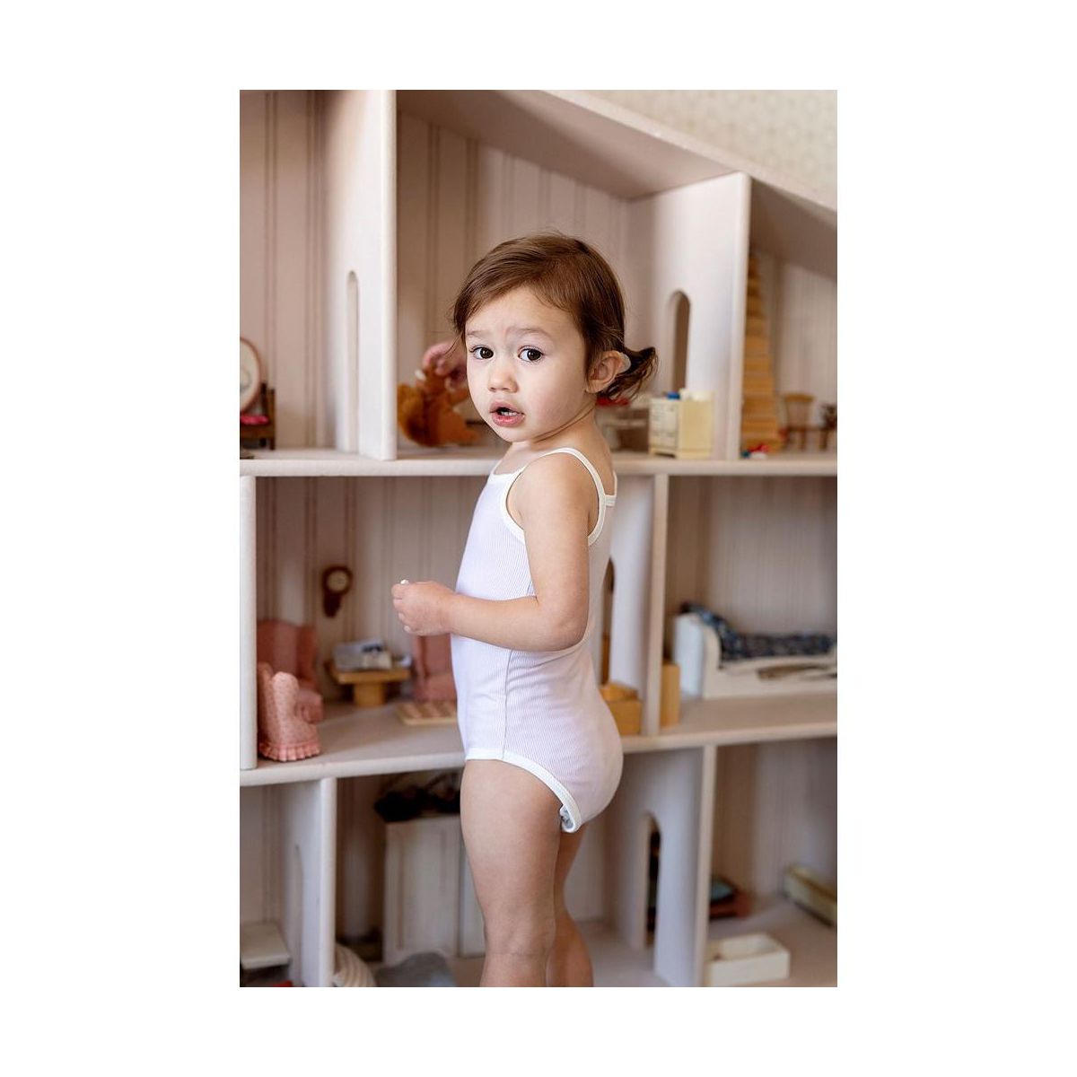 Ely's & Co. Baby Girls Cotton Bodysuits-Undershirts - 3  Pack, Pink Stripes, Floral Dot , and Butterfly - thumbnail 9