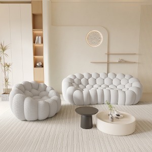 WJSHome 3 Seater Bubble Sofa and Single Seat Bean Bag Sofa, Comfy Mesh Fabric Upholstered Sofa for Living Room, Office, Apartment - 1 of 4