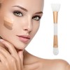 Unique Bargains Lightweight Double Head Facial Mask Brush Gold Tone 1 Pc - 2 of 4