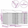 Dog Cage Silver 400 x 200 x 256 cm Galvanised Steel - 4 of 4
