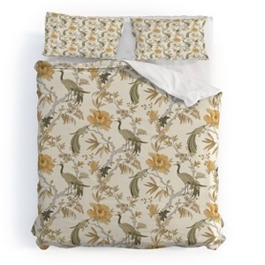 Deny Designs 3pc King Iveta Abolina Peacock Garden Duvet and Sham Set - 1 of 4