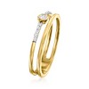 Ross-Simons 0.10 ct. t.w. Diamond 2-Row Ring in 14kt Yellow Gold - 3 of 4
