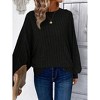 Clearlove Womens Sweater Pullover Casual Long Sleeve Crewneck Pullover Knit Sweater for Women - 4 of 4