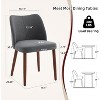 2PCS Dining Chair,Upholstered Dining Chair with Wood Legs, Wing Backrest,Kitchen Chairs with Thick Cushions for Dining Room, Living Room - 2 of 4