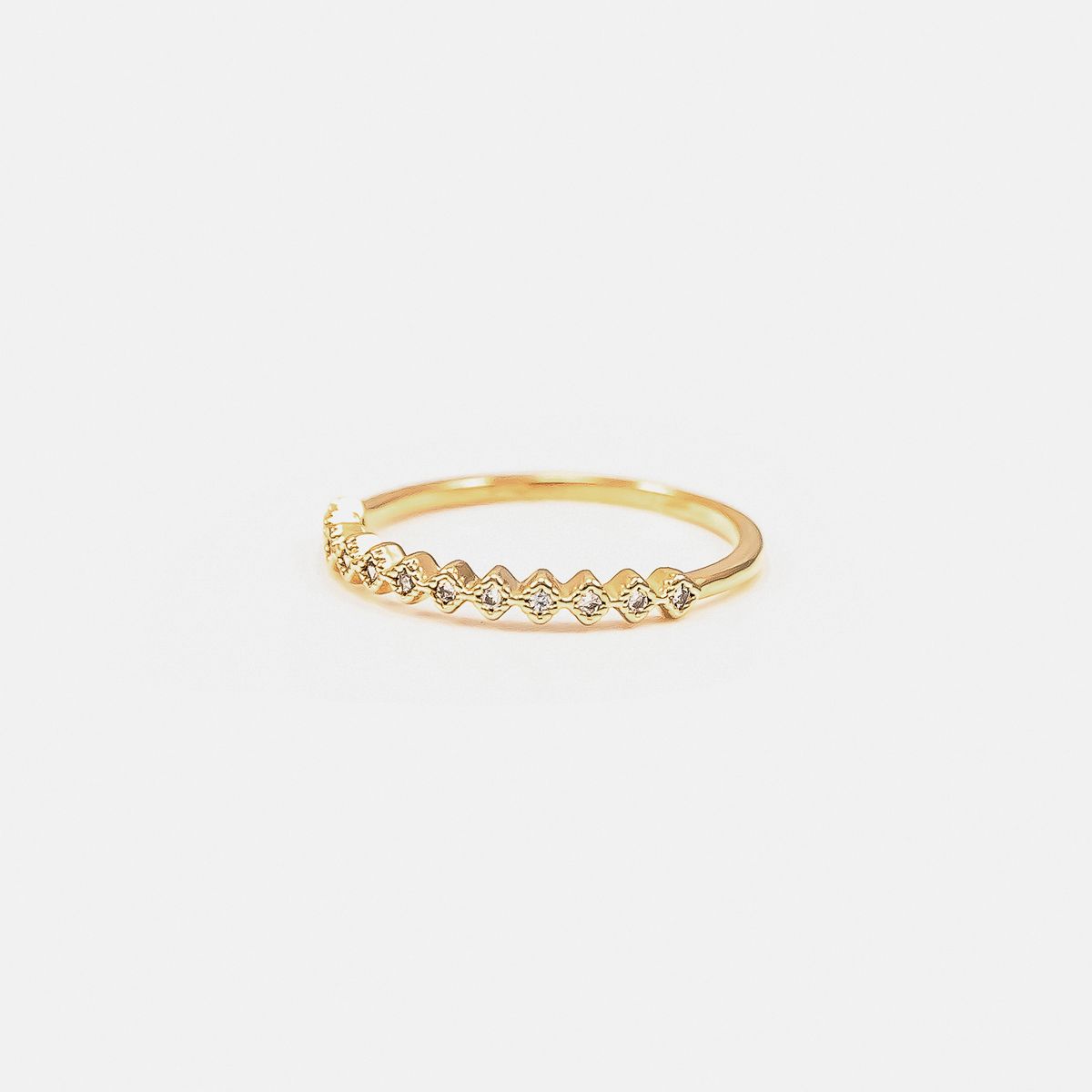 Bearfruit Jewelry Thin Crystal Band Ring - thumbnail 3