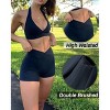 FIONECA Women Pocket Shorts Cross High Waist Scrunch Butt Booty Workout Lifting Athletic Gym Bottoms - 2 of 4