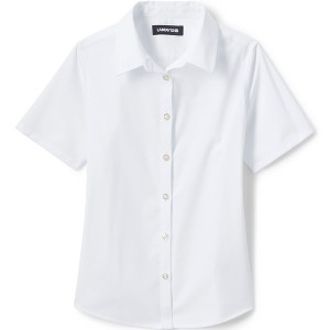 Lands' End School Uniform Kids No Gape Short Sleeve Stretch Shirt - 1 of 3