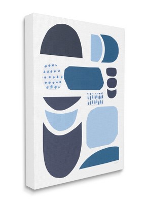 Stupell Industries Collage of Blue Abstract Shapes Tonal Pattern