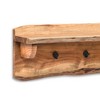 Alaterre Furniture Alpine Natural Brown Live Edge Wood Coat Hooks with Shelf - 2 of 4