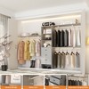 Aheaplus 120'' Adjustable Closet Organizer, Large Closet System with Storage Drawers and Hanging Rods - 3 of 4
