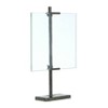 10"x10" Adjustable Metal Stand & Glass Floating Frame: Vertical, Tabletop - Storied Home - 4 of 4