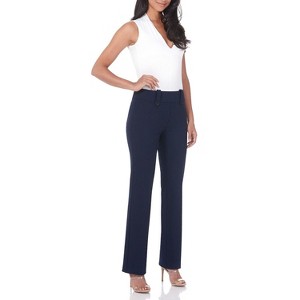 Rekucci Women's Smart Desk to Dinner Stretch Bootcut Pant with Tummy Control - 1 of 4